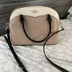 Kate Spade Beige and White Satchel